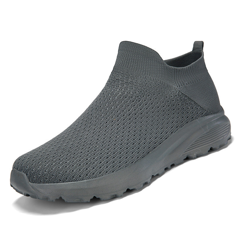 Unisex nan elastischer Strick-Schlupfschuh mit konturierter viskoelastischer Innensohle und rutschfester stoßdämpfender Laufsohle EB