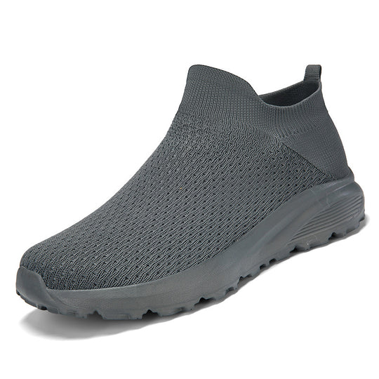 Unisex nan elastischer Strick-Schlupfschuh mit konturierter viskoelastischer Innensohle und rutschfester stoßdämpfender Laufsohle EB