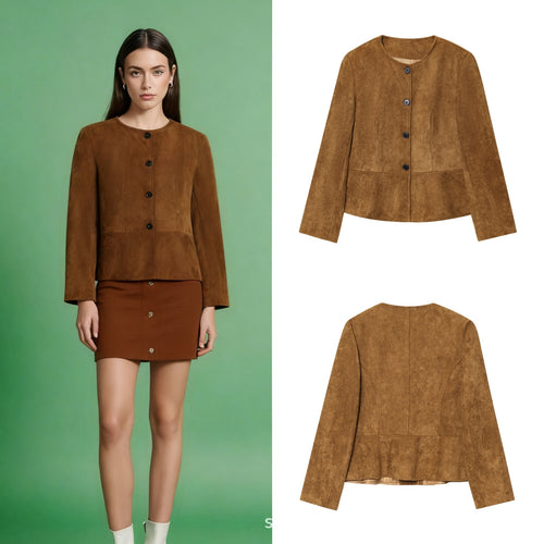 Damen elegante Velourjacke EB