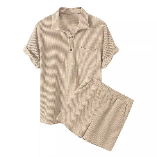 Damen Sonnen-Pyjama Set mit kurzem Shirt und Hose EB