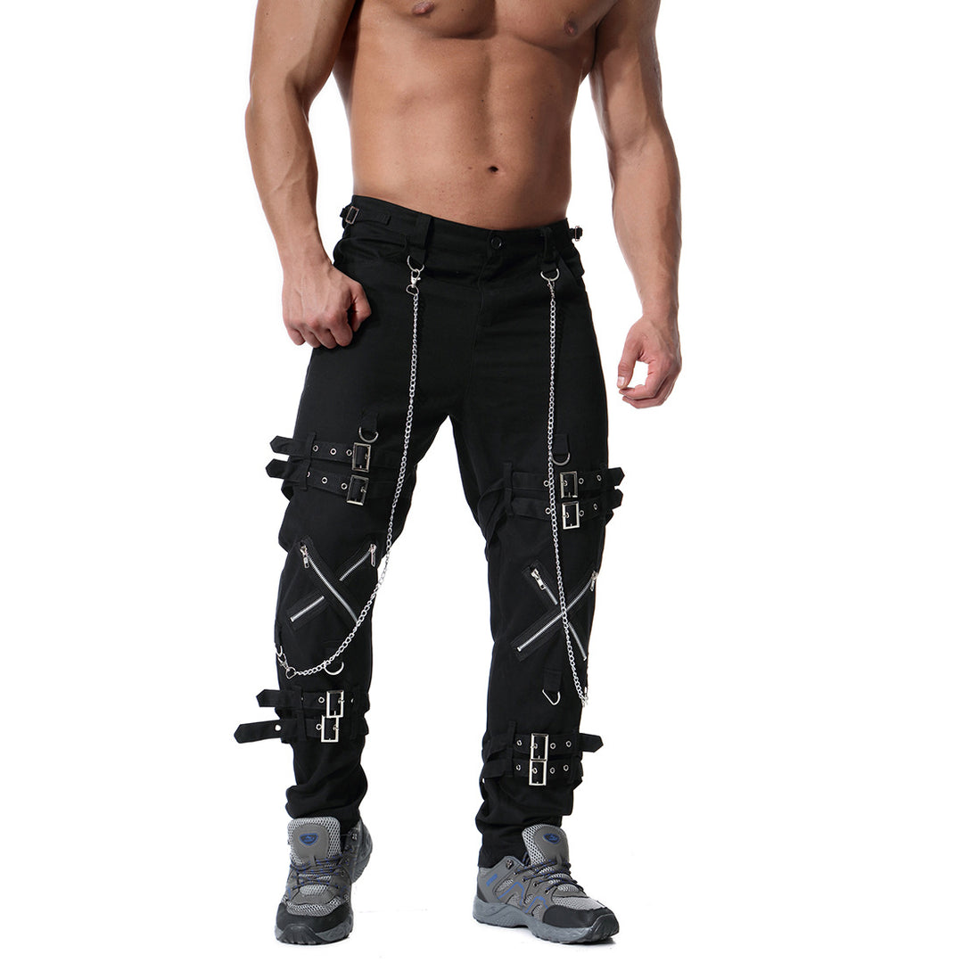 Herren Cargo-Hose mit vielseitigem Schnitt und auffälligen Schnallen EB
