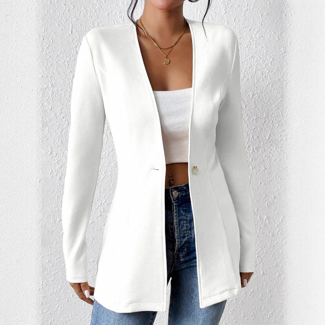 Damen elegante Blazerjacke mit asymmetrischem Schnitt EB