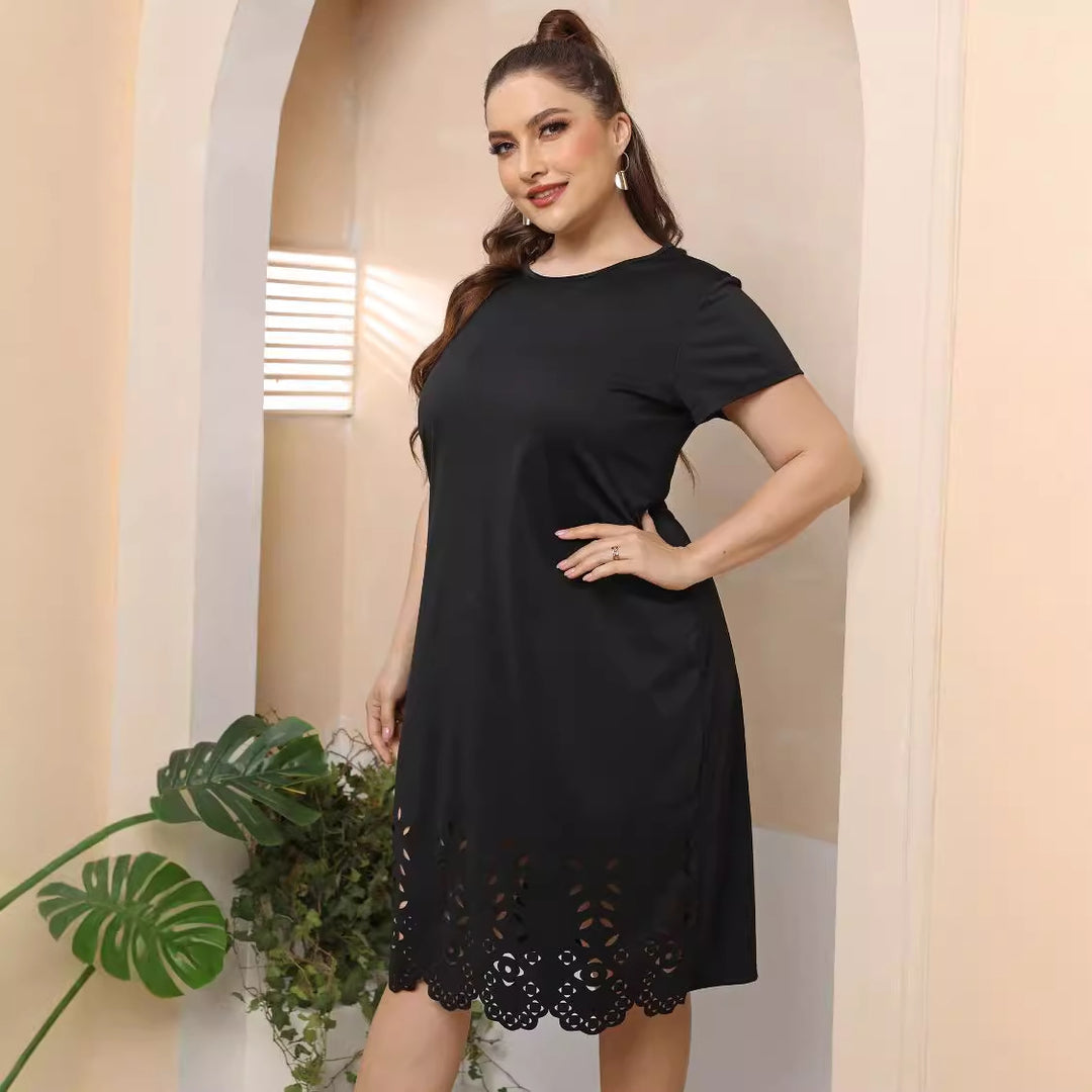 Damen elegantes Cut-Out Sommerkleid EB
