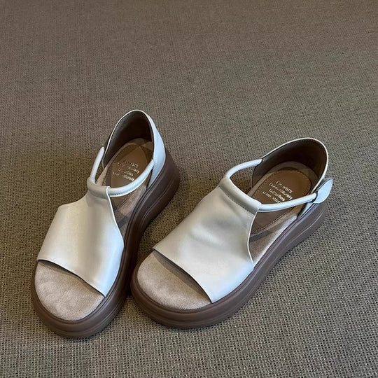 Damen bequeme Sandalen mit elastischem Riemen und komfortablem Fußbett EB
