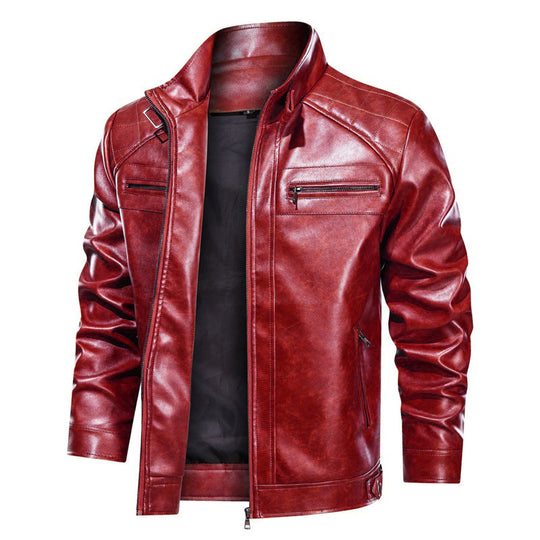 Herren modische Motorradjacke mit praktischen Taschen EB
