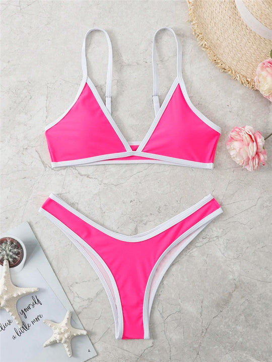 Damen Triangel-Bikini mit eleganter Naht und sportlichem Schnitt EB