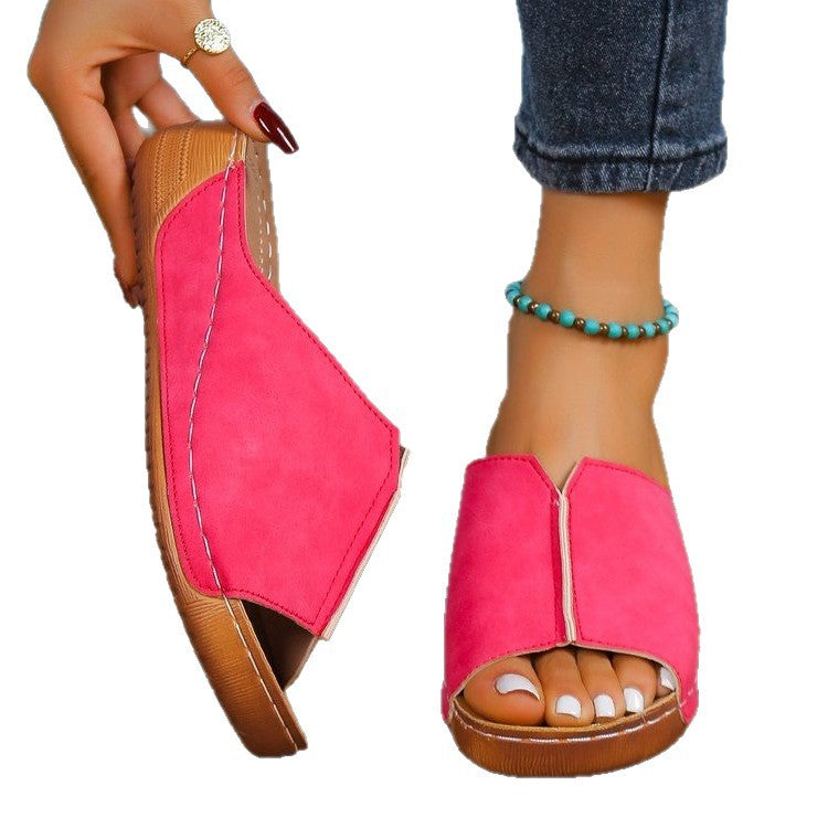 Damen Komfortable Slip-On Sandalen EB