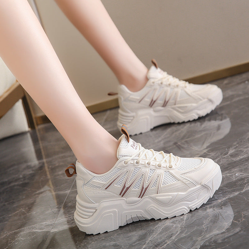 Damen Sportliche Chunky Sneakers mit atmungsaktiver Mesh-Oberfläche EB