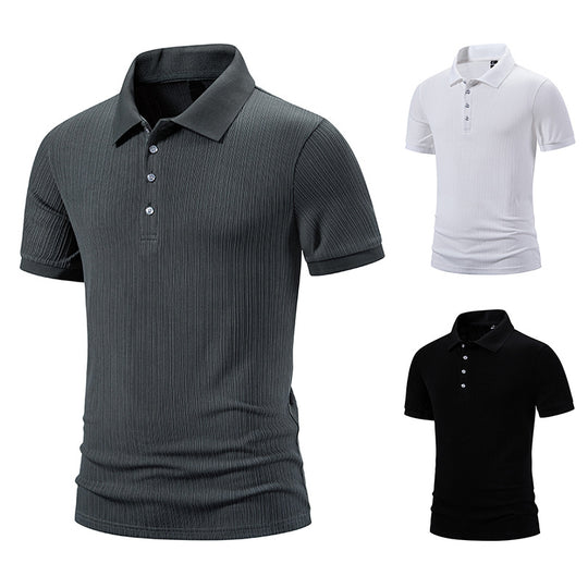 Herren modisches Kurzarm-Polohemd mit strukturiertem Design und hochwertigem Material EB