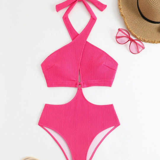 Damen Modischer Einteiler-Badeanzug mit sportlichem Schnitt EB