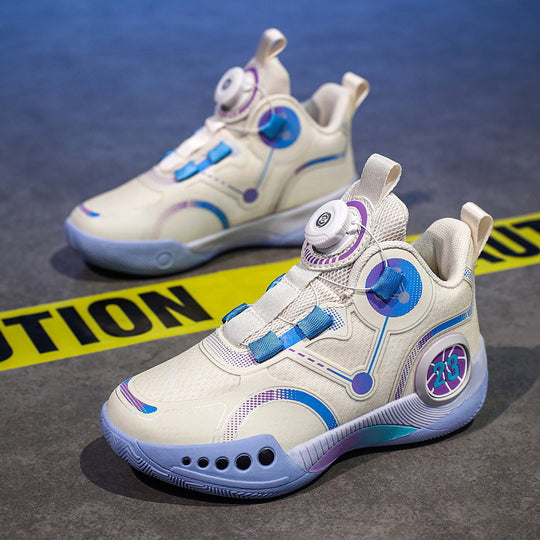 Unisex futuristische High‑Top Basketball‑Sneaker mit Drehverschlusssystem und gepolsterter Wabenzwischensohle EB