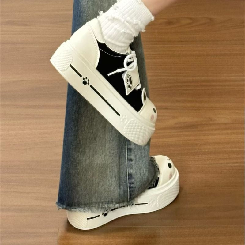 Damen Sneaker mit verspieltem Tiermotiv und weicher Sohle EB