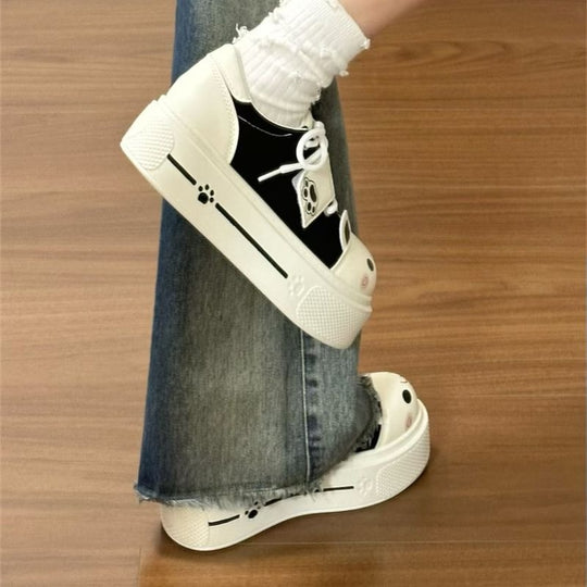 Damen Sneaker mit verspieltem Tiermotiv und weicher Sohle EB