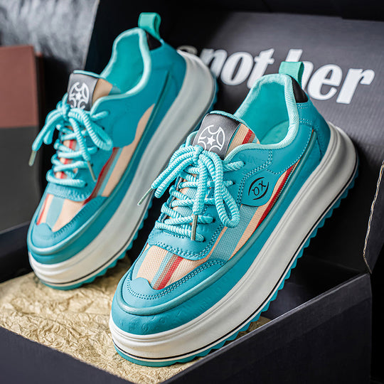 Damen modische Sneakers mit extragroßer Sohle und rutschfester Außensohle EB