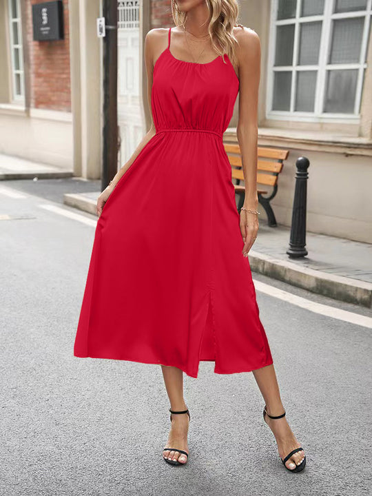 Damen Maxikleid mit luftiger Passform und eleganten Trägern EB