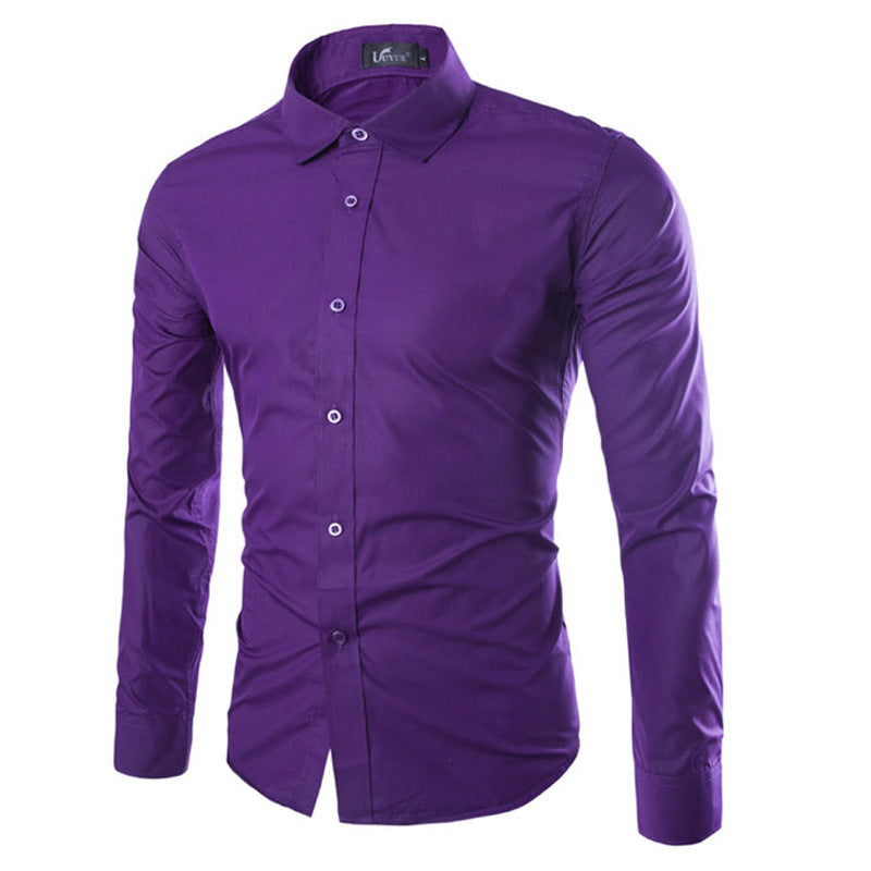 Herren elegante Langarmhemd EB