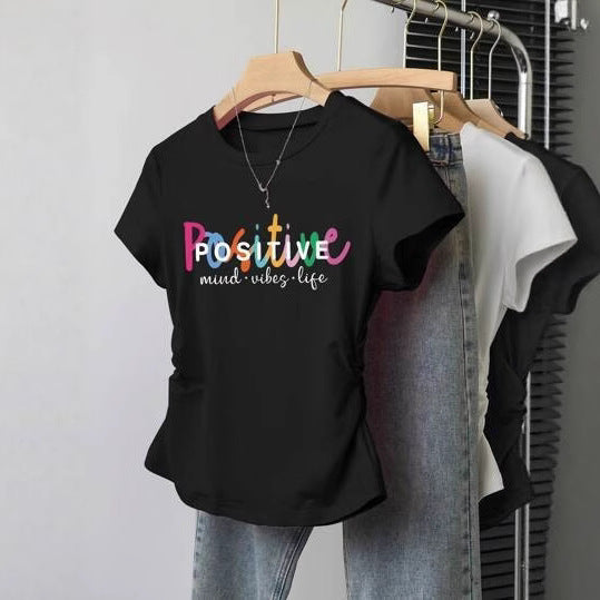 Damen Crop-T-Shirt mit figurbetontem Schnitt und modernem Design EB