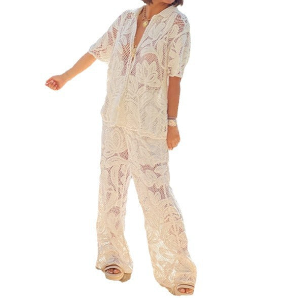 Damen luftiges Häkel-Outfit EB