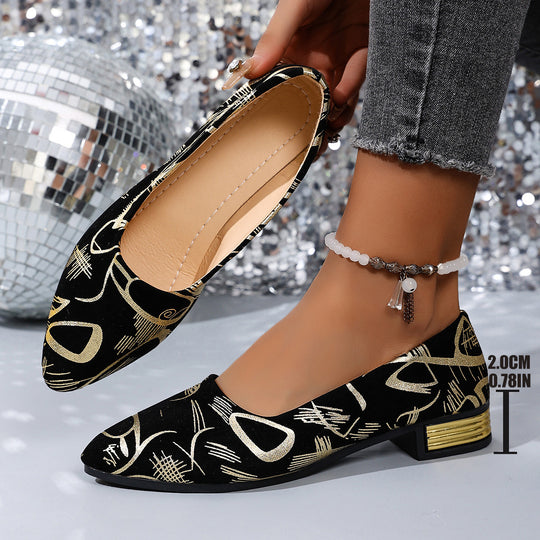 Damen Ballerinas mit elegantem grafischen Design EB