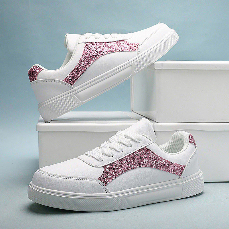 Damen Sneakers mit schimmernden Akzenten und bequemer Laufsohle EB