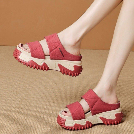 Damen Komfortable und modische Sandalen mit gepolsterter Sohle EB