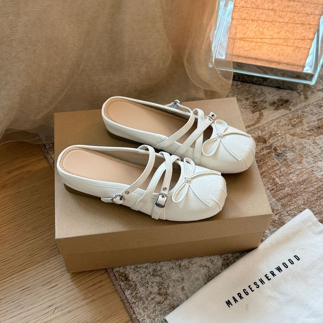 Damen Ballerinas mit eleganter Schleifenapplikation und schimmerndem Obermaterial EB