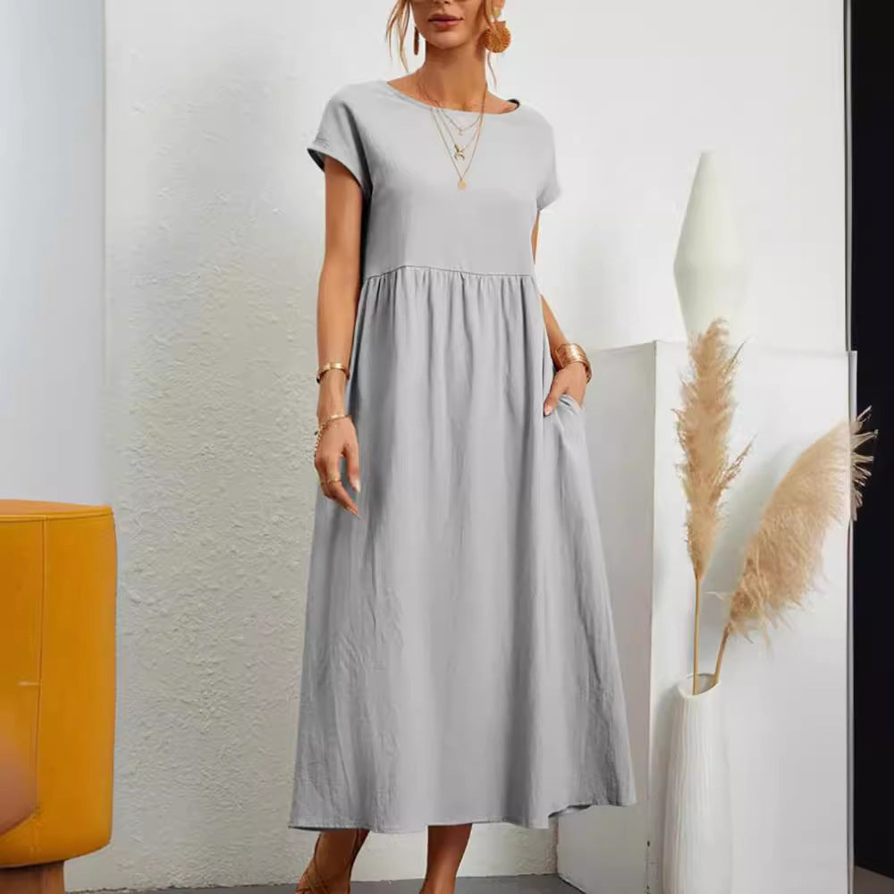 Damen Maxikleid aus leichtem, luftdurchlässigem Stoff EB