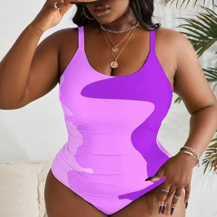 Damen Einteiler Badeanzug mit modernem Camouflage-Design EB