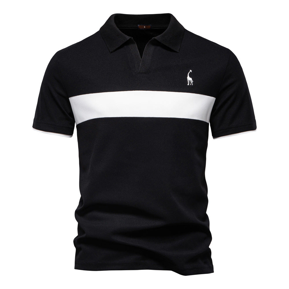 Herren Poloshirt mit modernem Blockdesign und hochwertiger Baumwollmischung EB