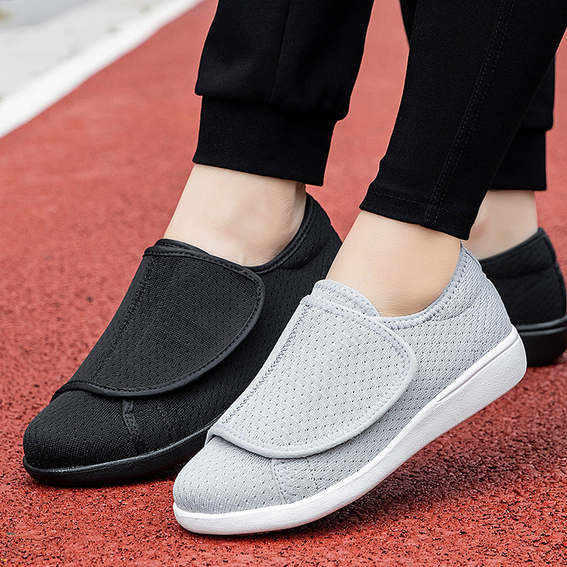 Herren nan orthopädischer Pantoffel mit verstellbarem Klettverschluss, atmungsaktivem Mesh und stoßdämpfender Schaumstoffsohle EB
