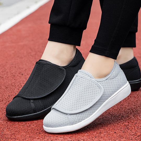 Herren nan orthopädischer Pantoffel mit verstellbarem Klettverschluss, atmungsaktivem Mesh und stoßdämpfender Schaumstoffsohle EB