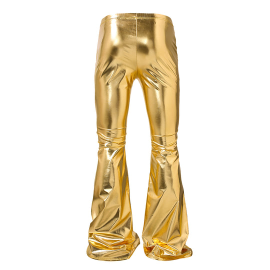 Damen Glänzende Bootcut-Hose aus hochwertigem Stretchmaterial EB