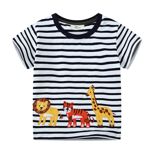 Kinder T-Shirt mit lebendigen Tierapplikationen EB