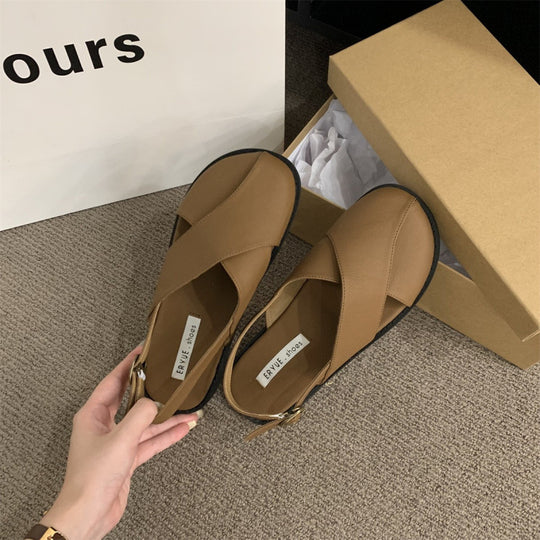 Damen Komfortable Sandalen mit praktischem Klettverschluss und modernem Schnitt EB