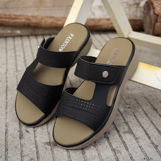 Damen Komfortable Sandalen mit verstellbaren Riemen und atmungsaktiver Oberfläche EB
