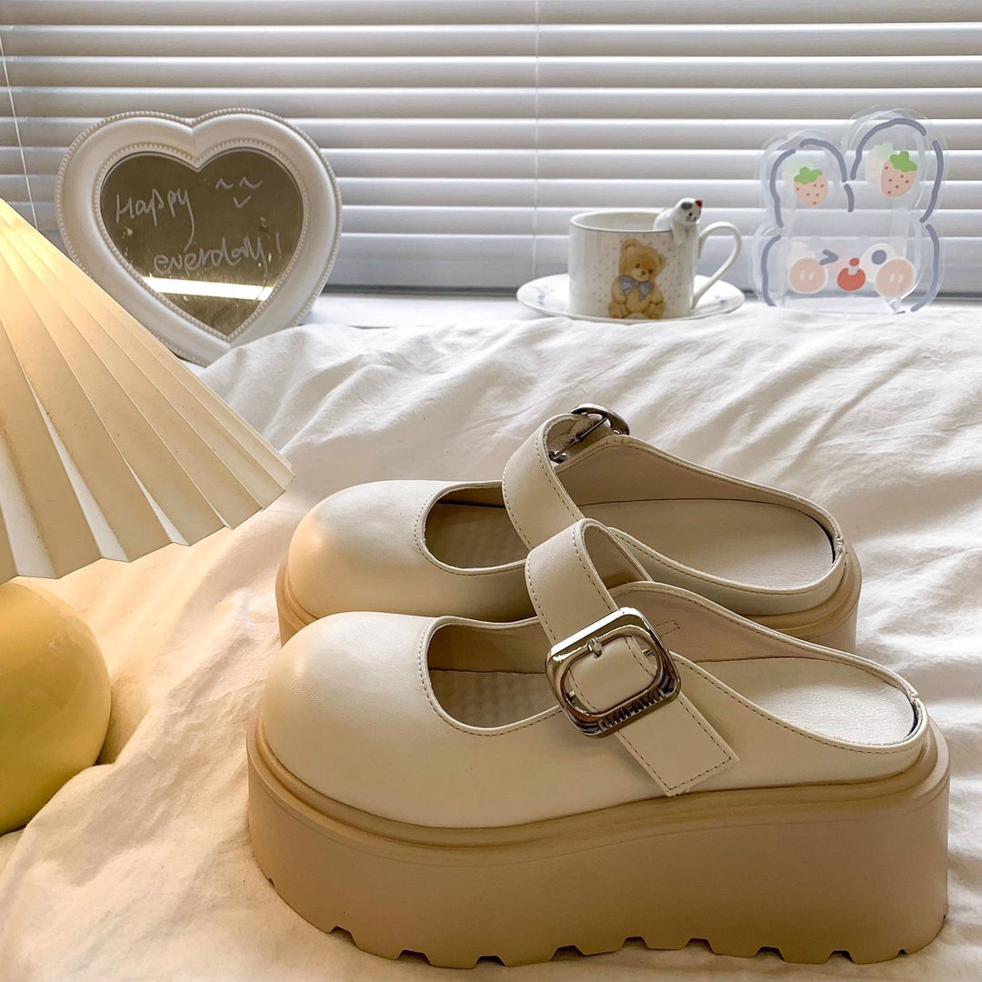 Damen modische Plateau-Sandalen mit verstellbarem Riemen EB