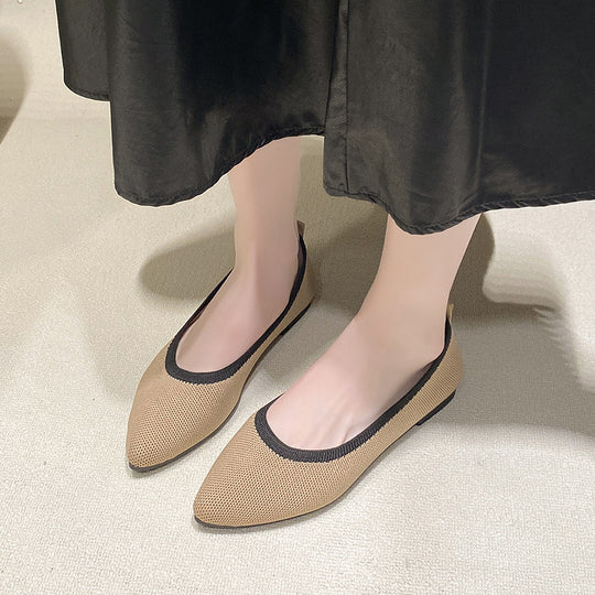 Damen Ballerinas mit flexiblem Textil-Obermaterial und rutschfester Sohle EB