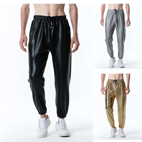 Herren futuristische Mesh-Hose im angesagten Metallic-Look EB