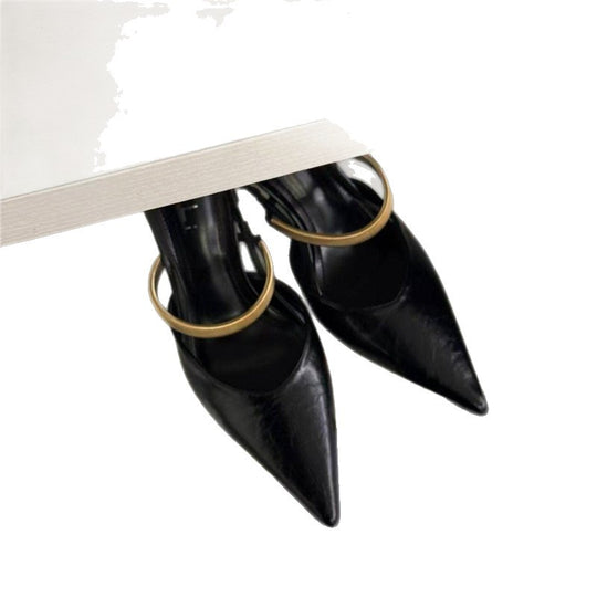 Damen elegante Slingback-Pumps mit goldenen Akzenten EB