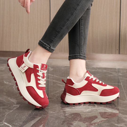 Damen Sportliche Chunky Sneakers mit dämpfender Laufsohle und strapazierfähigem Obermaterial EB