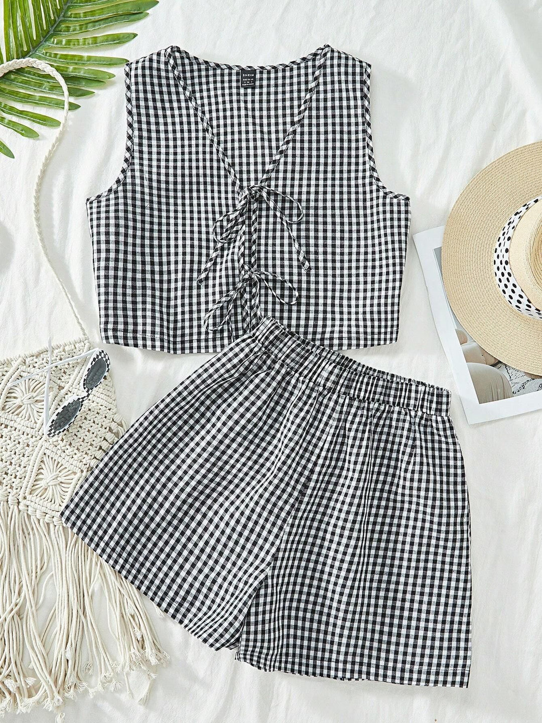 Damen Crop-Top und Shorts Set EB