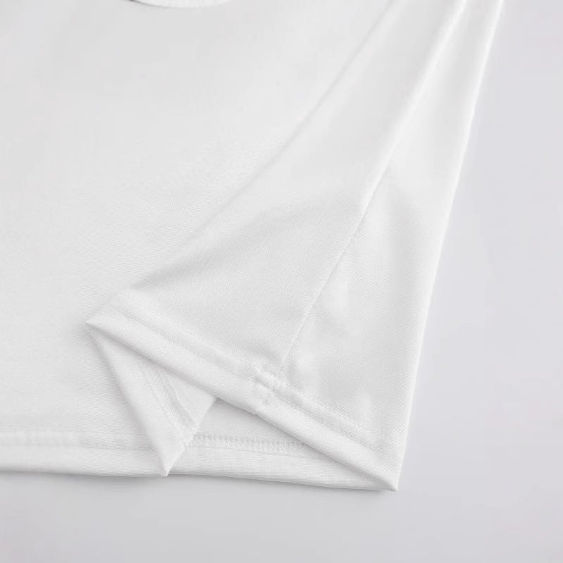 Damen Crop-T-Shirt mit floralem Artwork und lässigem Schnitt EB