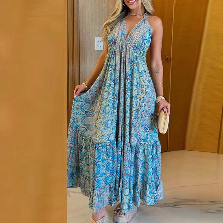 Damen Maxikleid mit verspieltem Paisleydesign und komfortablem Schnitt EB