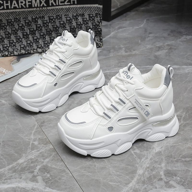 Damen Sportliche Chunky Sneaker mit atmungsaktiver Netzstruktur und dämpfender Sohle EB