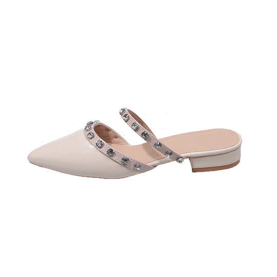 Damen Elegante Mules mit glitzernden Schmuckdetails EB