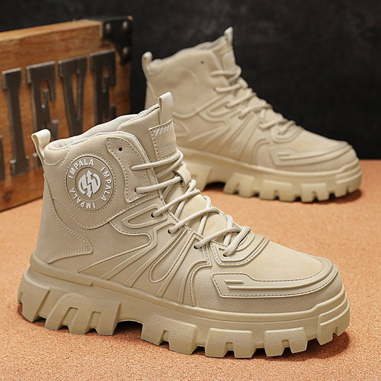 Damen Robust und stilvoller High-Top Stiefel mit rutschfester Sohle und stoßdämpfendem Innenfutter EB