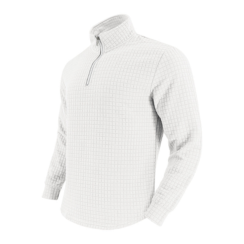 Herren Thermo-Fleecepullover mit Reißverschluss und strukturiertem Design EB