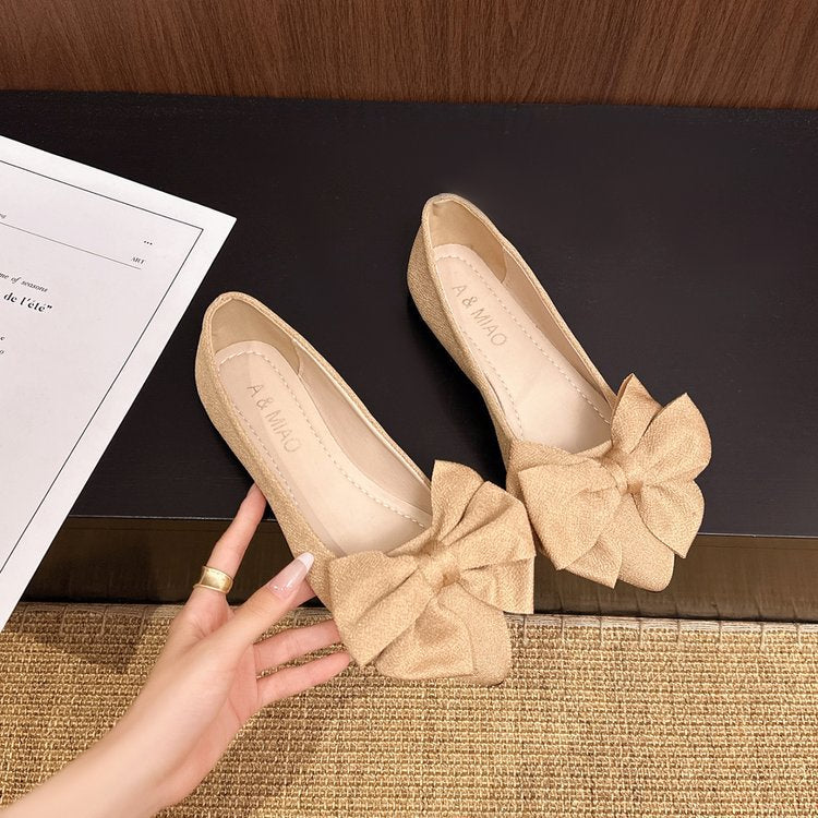 Damen Ballerinas mit dekorativer Schleifenapplikation EB