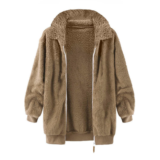 Damen Fleece-Jacke im Oversized-Stil EB