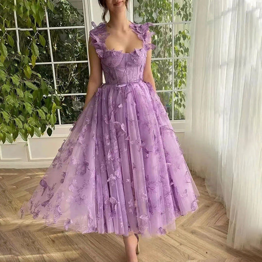 EB | Chic Schlitz Braut Party Strand Kleid